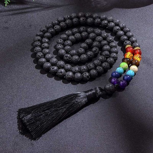 pendant necklaces 8mm black stone 7 chakra beaded japamala necklace 108 rosary meditation yoga jewelry bracelet set tibetan tassel, Silver
pendant necklaces 8mm black stone 7 chakra beaded japamala necklace 108 rosary meditation yoga jewelry bracelet set tibetan tassel, Silver