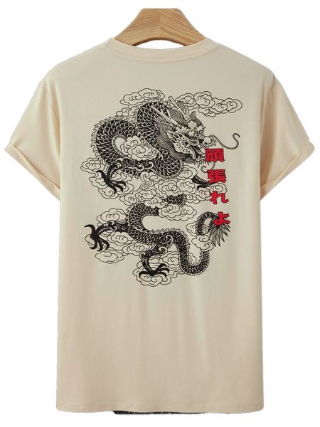men chinese dragon & japanese letter graphic tee y9fr#, White;black
men chinese dragon & japanese letter graphic tee y9fr#, White;black