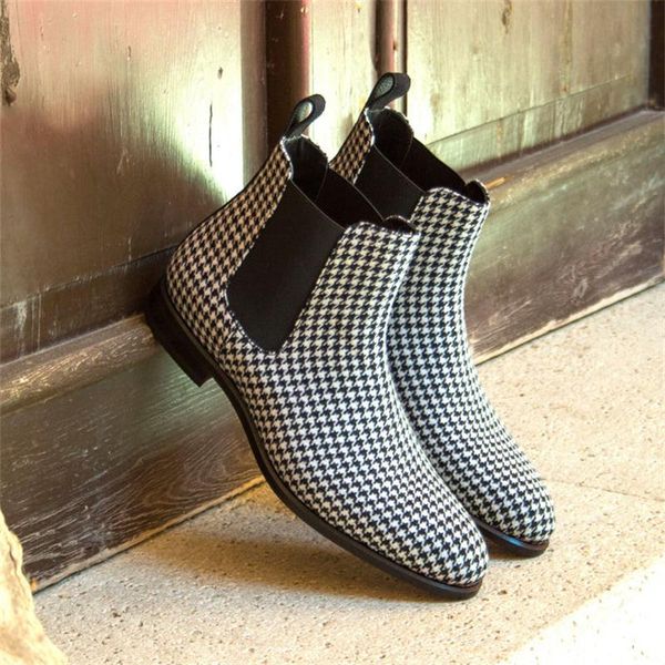 chelsea boots men shoes pu houndstooth classic fashion business casual street versatile retro british style ankle boots cp091, Black
chelsea boots men shoes pu houndstooth classic fashion business casual street versatile retro british style ankle boots cp091, Black