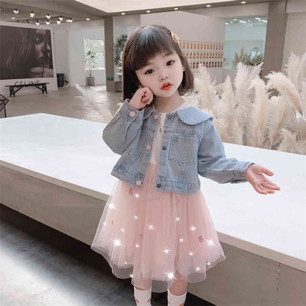 kids clothes mesh girls outfits jacket mesh dress clothes for girls embroidery costumes for children 210412, White
kids clothes mesh girls outfits jacket mesh dress clothes for girls embroidery costumes for children 210412, White