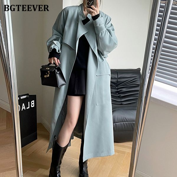 fashion autumn stand collar oversized women long trench coats long sleeve lace-up loose female solid overcoat jacket, Tan;black
fashion autumn stand collar oversized women long trench coats long sleeve lace-up loose female solid overcoat jacket, Tan;black