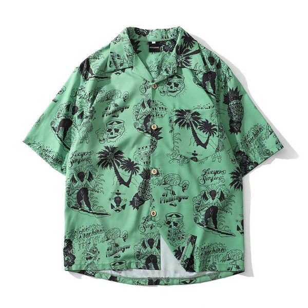 men's casual shirts 2022 hip hop shirt streetwear men hawaiian graffiti skull tree harajuku summer beach green short sleeve, White;black
men's casual shirts 2022 hip hop shirt streetwear men hawaiian graffiti skull tree harajuku summer beach green short sleeve, White;black