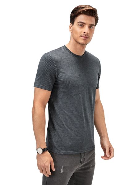 men solid rib-knit tee h3rp#, White;black 
men solid rib-knit tee h3rp#, White;black
