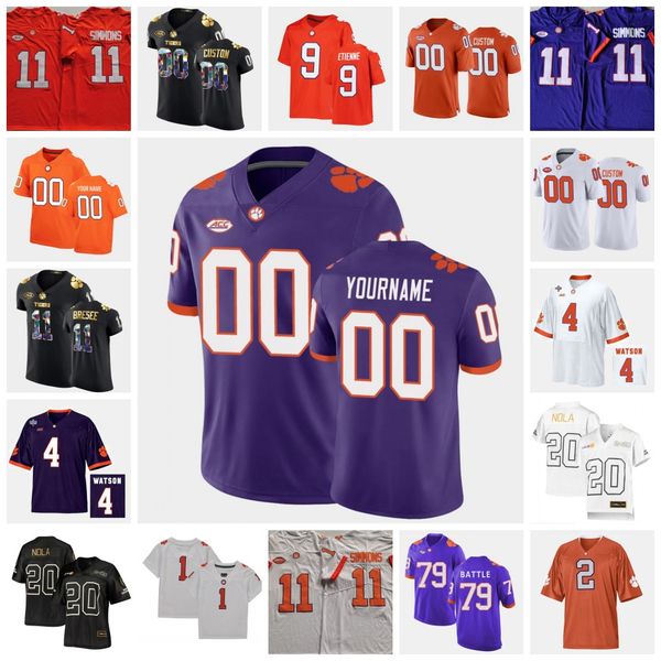 ncaa custom clemson tigers stitched football jersey a.j. terrell travis etienne jr. trevor lawrence deshaun watson hunter renfrow kelly brya, Black
ncaa custom clemson tigers stitched football jersey a.j. terrell travis etienne jr. trevor lawrence deshaun watson hunter renfrow kelly brya, Black