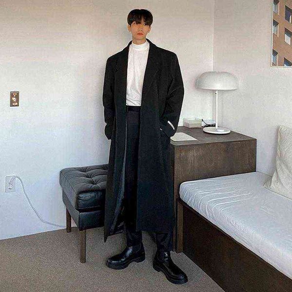 men's wool & blends syuhgfa men korean trend single breasted woolen coat long sleeve lapel winter thickned overcoat label cuff design c, Black
men's wool & blends syuhgfa men korean trend single breasted woolen coat long sleeve lapel winter thickned overcoat label cuff design c, Black