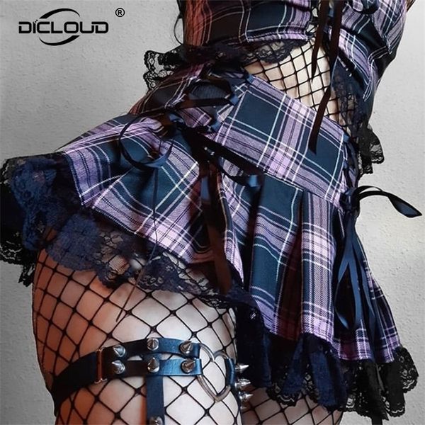 gothic punk girls pink plaid pleated skirt women streetwear harajuku y2k fashion sweet lace splices mini skirts lolita skirt 210311, Black
gothic punk girls pink plaid pleated skirt women streetwear harajuku y2k fashion sweet lace splices mini skirts lolita skirt 210311, Black