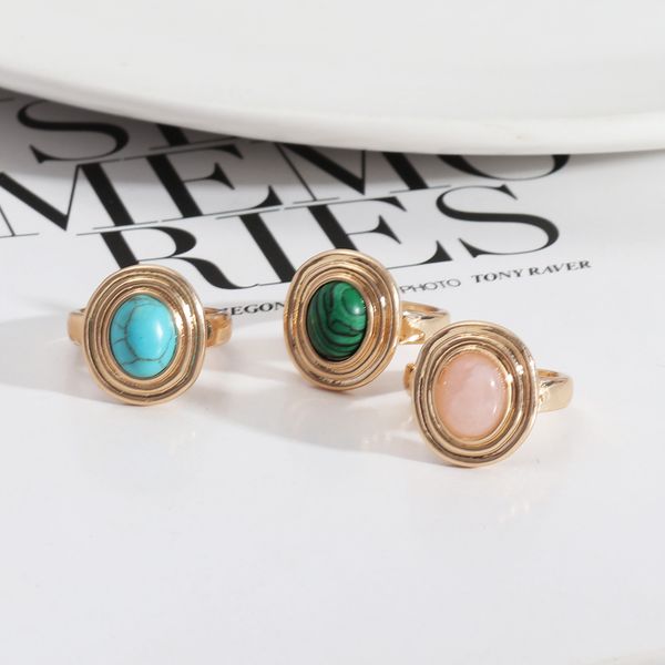 gold oval malachite turquoise rose quartz stone rings fashion inner dia 1.7cm gold color band jewelry for women, Golden;silver
gold oval malachite turquoise rose quartz stone rings fashion inner dia 1.7cm gold color band jewelry for women, Golden;silver