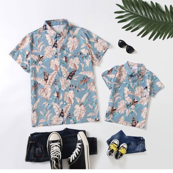 new arrival dad boys matching family outfits summer leaf printing shirt short sleeve look famille father and me clothes, Blue
new arrival dad boys matching family outfits summer leaf printing shirt short sleeve look famille father and me clothes, Blue