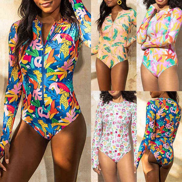 swimsuit women's 2022 triangle one-piece printed zipper long sleeve bikini swimsuit, White;black
swimsuit women's 2022 triangle one-piece printed zipper long sleeve bikini swimsuit, White;black