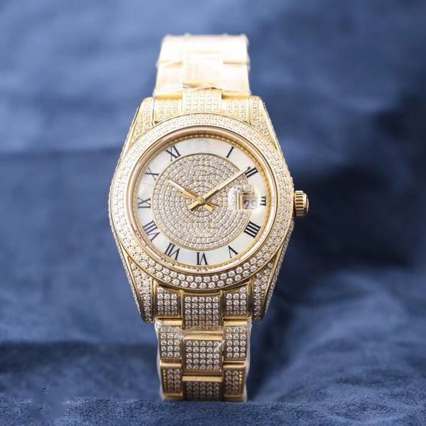 iced out diamond watch men zircon watches ro lix 40mm date just automatic mechanical yellow gold sweeping stainless steel, Slivery;brown
iced out diamond watch men zircon watches ro lix 40mm date just automatic mechanical yellow gold sweeping stainless steel, Slivery;brown