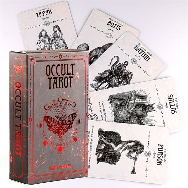 occult tarot 78 divination set deck card family party playing cards board monic ancient magickal grimoires toy 220725
occult tarot 78 divination set deck card family party playing cards board monic ancient magickal grimoires toy 220725