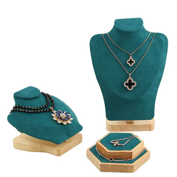 wholesale high-end jewelry display props green velvet portrait model necklace pendant display stand hexagon bracelet ring display rack, Black
wholesale high-end jewelry display props green velvet portrait model necklace pendant display stand hexagon bracelet ring display rack, Black