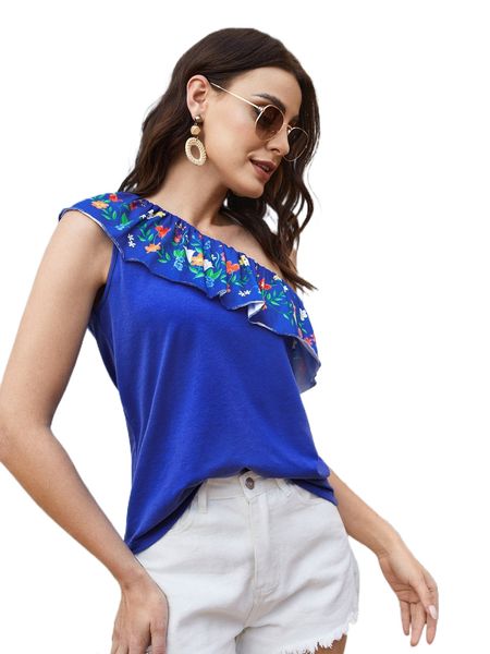 floral one shoulder x3ux#, White