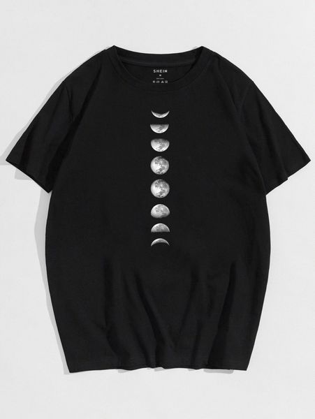 men planet print tee e90v#, White;black