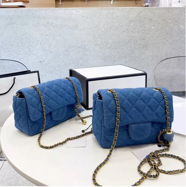 tz womens classic mini flap quilted denim bags gold matelasse chain crush blue ball adjustable shoulder strap purse sacoche luxury designer
tz womens classic mini flap quilted denim bags gold matelasse chain crush blue ball adjustable shoulder strap purse sacoche luxury designer