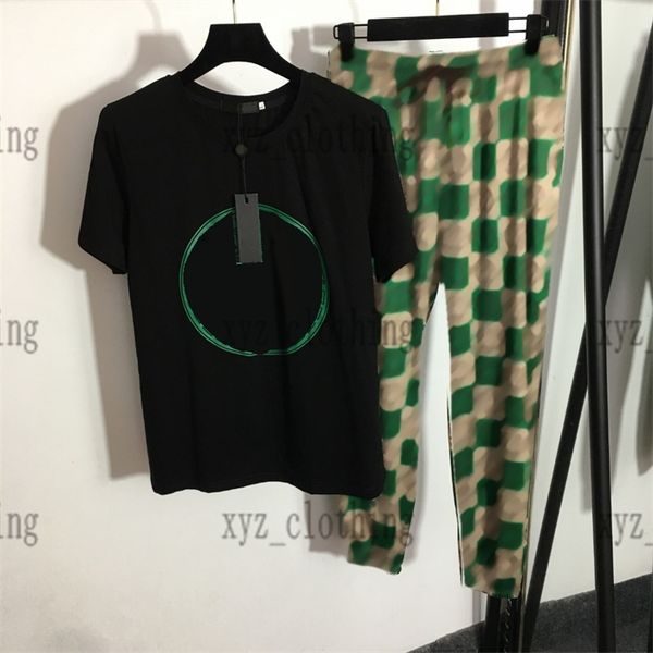 black sports womens pants sets high-end tracksuits white t shirts with long pants embroidery round neck t-shirts plaid color matching elasti
black sports womens pants sets high-end tracksuits white t shirts with long pants embroidery round neck t-shirts plaid color matching elasti