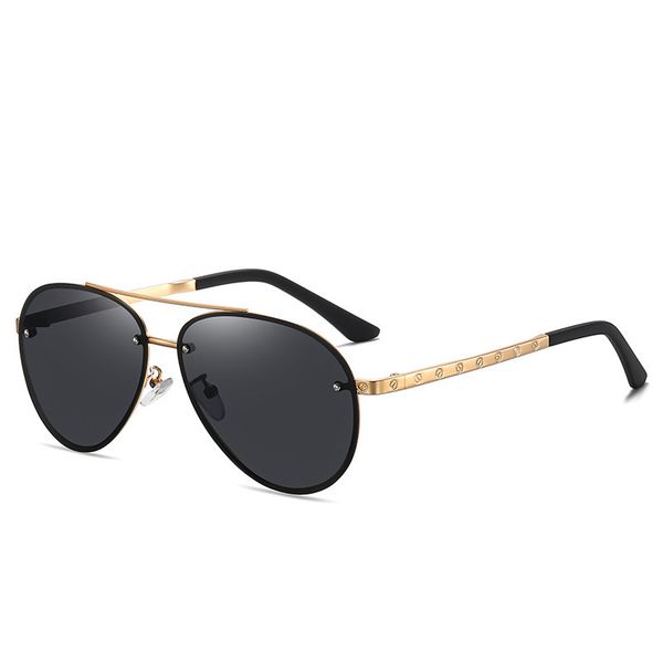 personalized double bridge anti glare sunglasses with golden black stainless blue brown full frame, White;black
personalized double bridge anti glare sunglasses with golden black stainless blue brown full frame, White;black