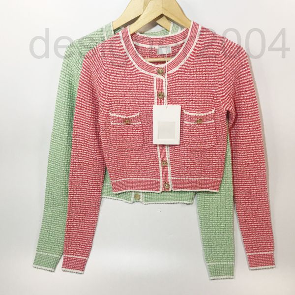women's sweaters designer high version 2021 small fragrance early autumn new long sleeve round neck green stripe knitted short coat wom, White;black
women's sweaters designer high version 2021 small fragrance early autumn new long sleeve round neck green stripe knitted short coat wom, White;black