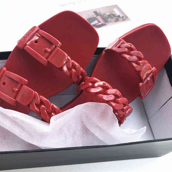 2022 jelly flat belt sandals fashion g family buckle women's shoes square head beach, Black
2022 jelly flat belt sandals fashion g family buckle women's shoes square head beach, Black
