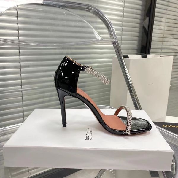 muaddi sandals amina womens designers heels lady shoes open toed set diamond fine bind summer footwear fashion heel back strap genuine leath, Black
muaddi sandals amina womens designers heels lady shoes open toed set diamond fine bind summer footwear fashion heel back strap genuine leath, Black