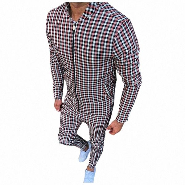 men's tracksuits plaid print two piece set men zipper pocket coat drawstring pants tracksuit ensemble jogging femme setmen's j0f8#, Gray
men's tracksuits plaid print two piece set men zipper pocket coat drawstring pants tracksuit ensemble jogging femme setmen's j0f8#, Gray