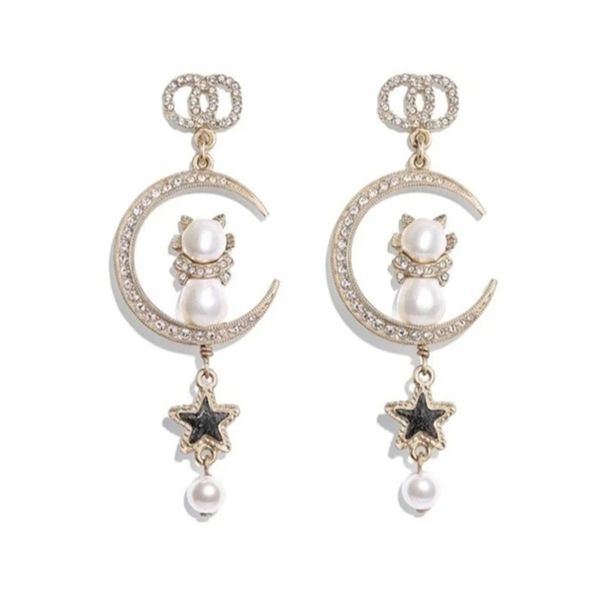 chandelier girl brass designer earrings star moon cat c letter ear pendants for women s925 ear pin material x1015b, Silver
chandelier girl brass designer earrings star moon cat c letter ear pendants for women s925 ear pin material x1015b, Silver