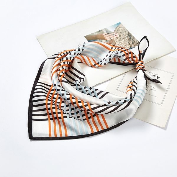 new style square female mulberry small simple plaid stewardess silk scarf, Blue;gray
new style square female mulberry small simple plaid stewardess silk scarf, Blue;gray