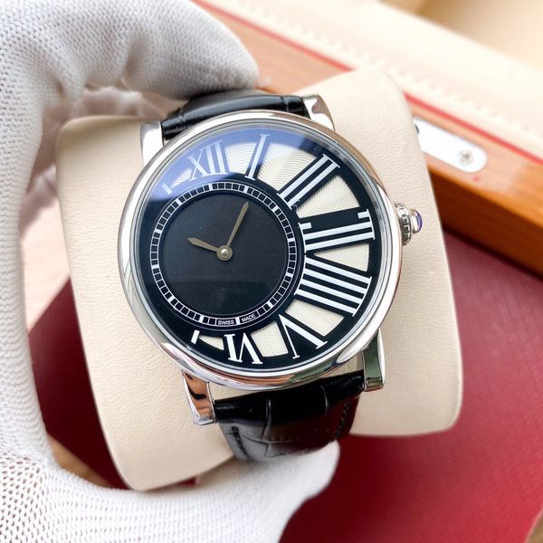 men's watch fine calfskin mechanical movement mineral super strong mirror, Slivery;brown
men's watch fine calfskin mechanical movement mineral super strong mirror, Slivery;brown