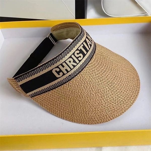 summer women sun hat anti uv female outdoor adjustable hand made straw hat ladies fashion letter empty beach visor cap 220526, Blue;gray
summer women sun hat anti uv female outdoor adjustable hand made straw hat ladies fashion letter empty beach visor cap 220526, Blue;gray