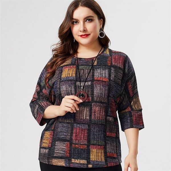 fall women long sleeve printed plaidtshirt fashion ladies vintage elegant mom clothes plus size womens bat sleeve 210320, White
fall women long sleeve printed plaidtshirt fashion ladies vintage elegant mom clothes plus size womens bat sleeve 210320, White