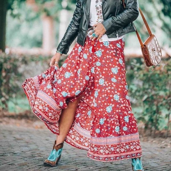 boho inspired button down skirts elastic waist tassle tied maxi skirt rayon wine red floral boho skirts faldas y200326, Black
boho inspired button down skirts elastic waist tassle tied maxi skirt rayon wine red floral boho skirts faldas y200326, Black