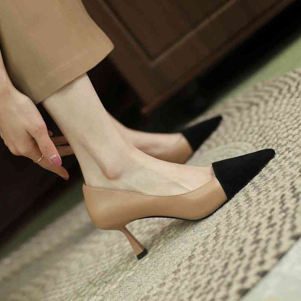 sandals 33-42 two kinds of high-heeled shoes, color matching, small fragrance, light mouth, thin heel lady, french sheepskin single shoe lad, Black
sandals 33-42 two kinds of high-heeled shoes, color matching, small fragrance, light mouth, thin heel lady, french sheepskin single shoe lad, Black