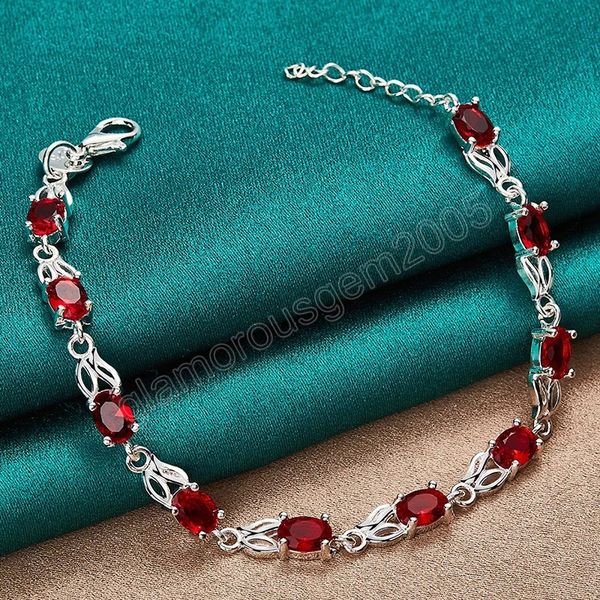 925 sterling silver charm red aaa zircon bracelet chain for women wedding engagement party fashion jewelry, Golden;silver
925 sterling silver charm red aaa zircon bracelet chain for women wedding engagement party fashion jewelry, Golden;silver