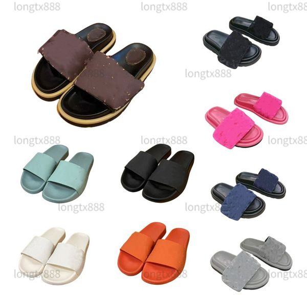 designer men women slippers embossed printing pool pillow hook & loop mule summer flat heel scuff slides flip flops beach slippers size 35-4, Black
designer men women slippers embossed printing pool pillow hook & loop mule summer flat heel scuff slides flip flops beach slippers size 35-4, Black