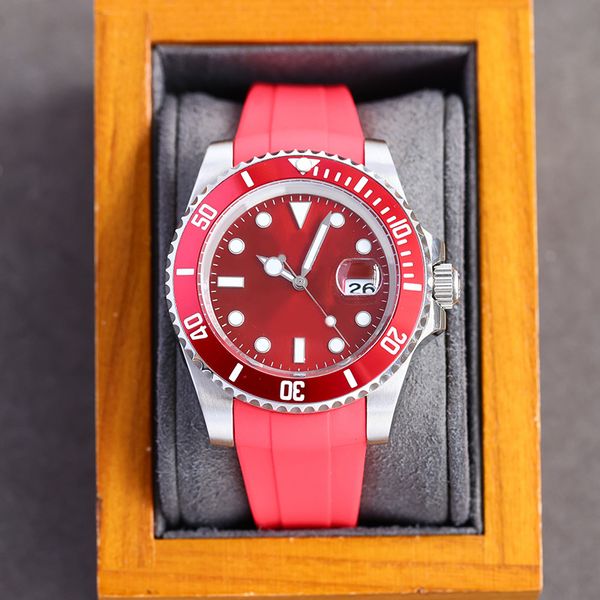 watches red ceramic dial watch 40mm automatic mechanical 904l stainless steel case folding buckle rubber strap calendar sapphire mirror mont, Silver
watches red ceramic dial watch 40mm automatic mechanical 904l stainless steel case folding buckle rubber strap calendar sapphire mirror mont, Silver