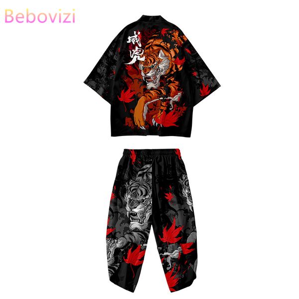 traditional kimono pants tiger print hip hop two-piece suit women harajuku japanese fashion cardigan men cosplay haori, Red
traditional kimono pants tiger print hip hop two-piece suit women harajuku japanese fashion cardigan men cosplay haori, Red