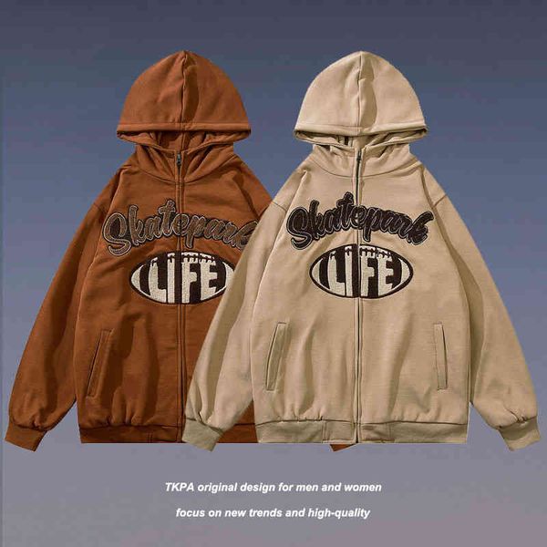 tkpa cardigan hooded hoodie men's and women's street hip hop autumn winter new casual loose print couple's coat, Black
tkpa cardigan hooded hoodie men's and women's street hip hop autumn winter new casual loose print couple's coat, Black