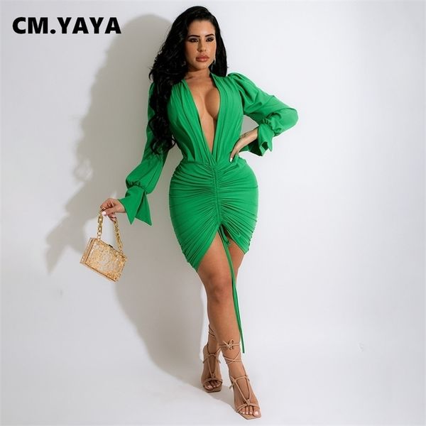 cm.yaya women drawstring ruched stacked up irregular hem bodycon midi long sleeve deep v-neck dress summer vestidos dresses 220516, Black;gray
cm.yaya women drawstring ruched stacked up irregular hem bodycon midi long sleeve deep v-neck dress summer vestidos dresses 220516, Black;gray