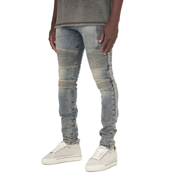 2022 men's folds skinny jeans fashion men jeans slim stretch casual denim jogger pants for male, Blue
2022 men's folds skinny jeans fashion men jeans slim stretch casual denim jogger pants for male, Blue