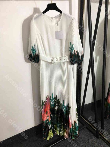 fashion women pleated short-sleeved dress shirt logo lotus leaf flower print belts waist dresses slim designer skirt high end 5a logo brand, Black;gray
fashion women pleated short-sleeved dress shirt logo lotus leaf flower print belts waist dresses slim designer skirt high end 5a logo brand, Black;gray