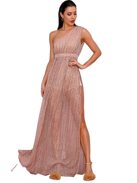 love&lemonade one shoulder split thigh romper insert mesh overlay dress y8yu#, Black;gray
love&lemonade one shoulder split thigh romper insert mesh overlay dress y8yu#, Black;gray