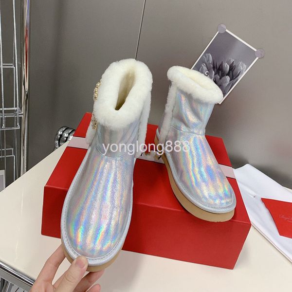 boots high end quality autumn and winter fashion paint leather surface drill buckle round head sheep fur integrated short boots snow, Black
boots high end quality autumn and winter fashion paint leather surface drill buckle round head sheep fur integrated short boots snow, Black