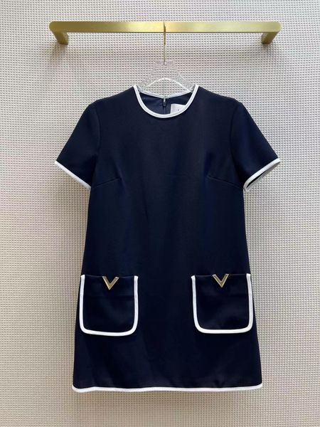 milan runway dress 2022 summer short sleeve o neck fashion designer dresses brand same style dress 06308, Black;pink
milan runway dress 2022 summer short sleeve o neck fashion designer dresses brand same style dress 06308, Black;pink