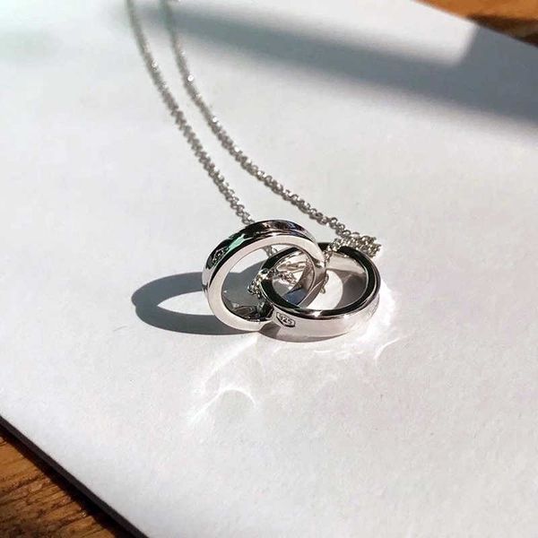 1837 sterling silver women's necklace, luxury brand jewelry, double rings, pendant, girlfriend's birthday gift, 925
1837 sterling silver women's necklace, luxury brand jewelry, double rings, pendant, girlfriend's birthday gift, 925