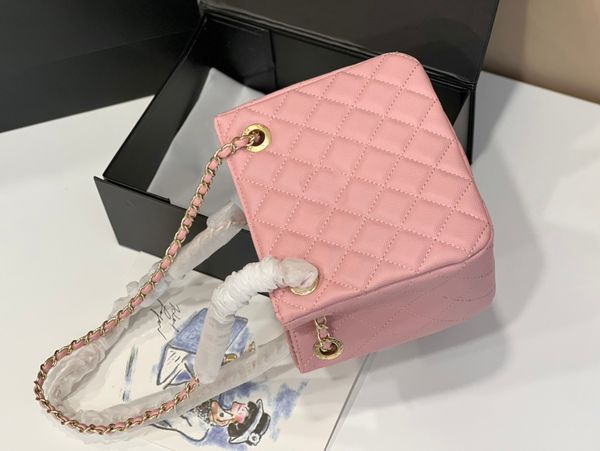 women's shoulder bag luxury tote purse handbag message bags cluth brand classic genuine leather caviar crossbody original box gold chai