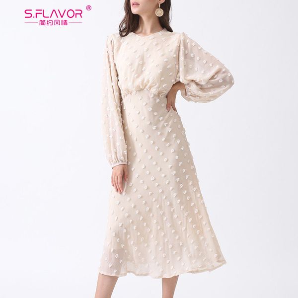 s. flavor autumn fashion women white dress arrival chiffon chic long dress for lady modern elegant party vestidos de y200102, White;black
s. flavor autumn fashion women white dress arrival chiffon chic long dress for lady modern elegant party vestidos de y200102, White;black