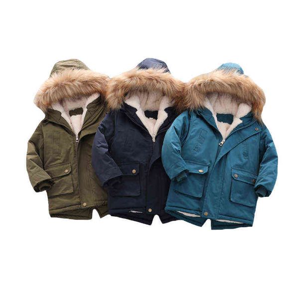 2-8 year boys winter warm jacket 2021 new heavy thick plus velvet coat for kids children outdoor travel clothing j220718, Blue;gray
2-8 year boys winter warm jacket 2021 new heavy thick plus velvet coat for kids children outdoor travel clothing j220718, Blue;gray