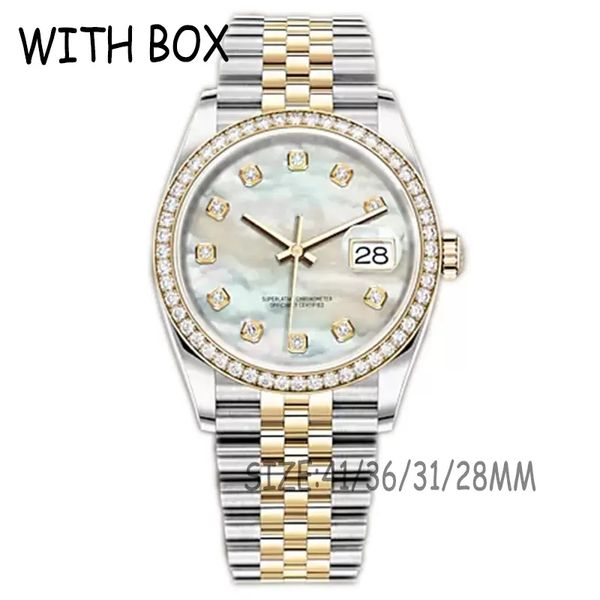 sale men's automatic mechanical watch 41/36/31/28mm diamond bezel pearl face luminous water resistant gold watch montre de luxe dropshi, Slivery;brown
sale men's automatic mechanical watch 41/36/31/28mm diamond bezel pearl face luminous water resistant gold watch montre de luxe dropshi, Slivery;brown