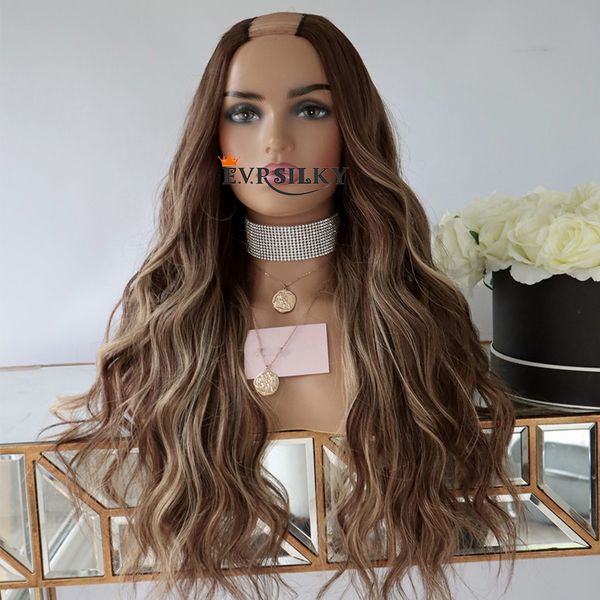 250 full density highlight wig 100% human hair blonde glueless u parts wig 2x4 middle part body wave upart wigs with brown roots, Black
250 full density highlight wig 100% human hair blonde glueless u parts wig 2x4 middle part body wave upart wigs with brown roots, Black