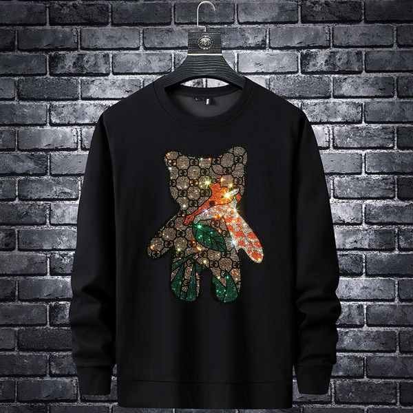 men's hoodies & sweatshirts designer sweater spring and autumn bear diamond spirit guy long sleeve heavy industry belt european coat lo, Black
men's hoodies & sweatshirts designer sweater spring and autumn bear diamond spirit guy long sleeve heavy industry belt european coat lo, Black